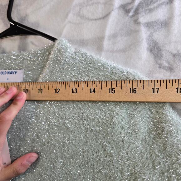 Old Navy Sparkly Mint Green Pullover Sweater Women's Size M - Picture 8 of 10